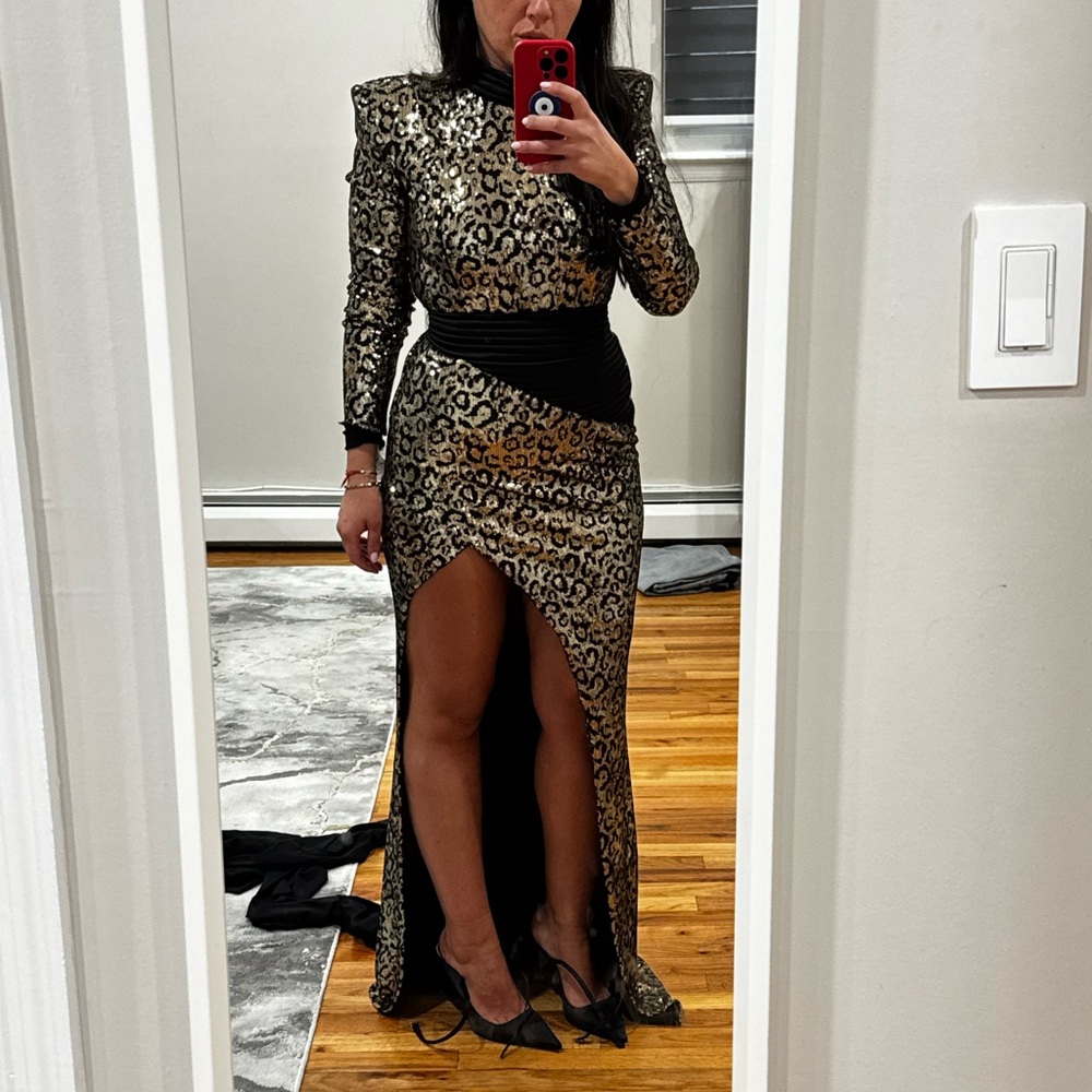 Leopard Print Evening Dress